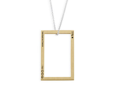 collier rectangle le 2,7g